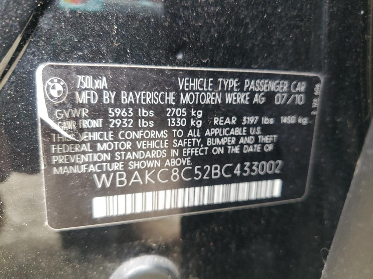 2011 BMW 7 series