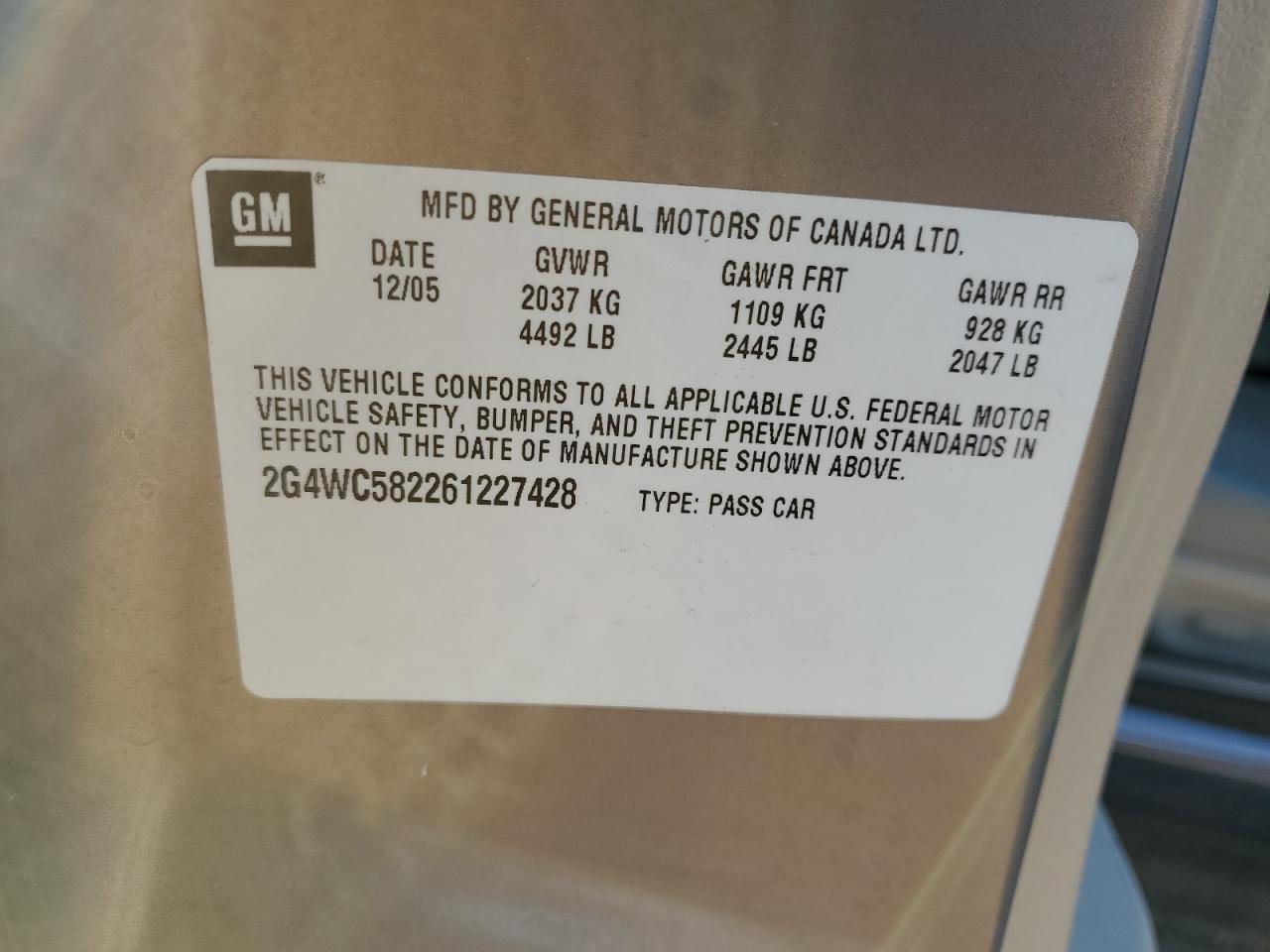 2006 BUICK LACROSSE