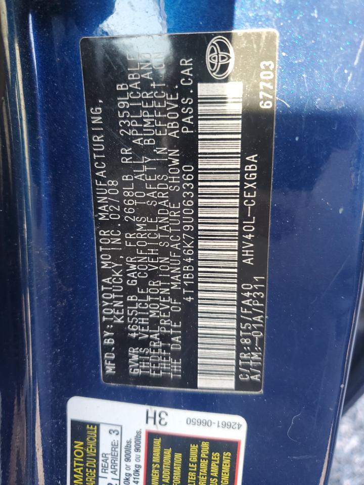 2009 TOYOTA CAMRY