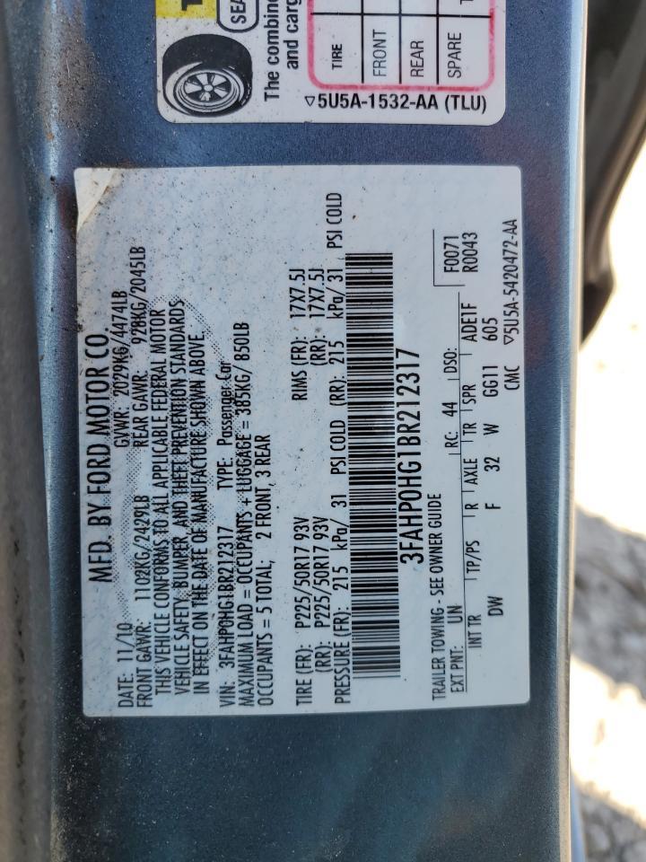 2011 FORD FUSION