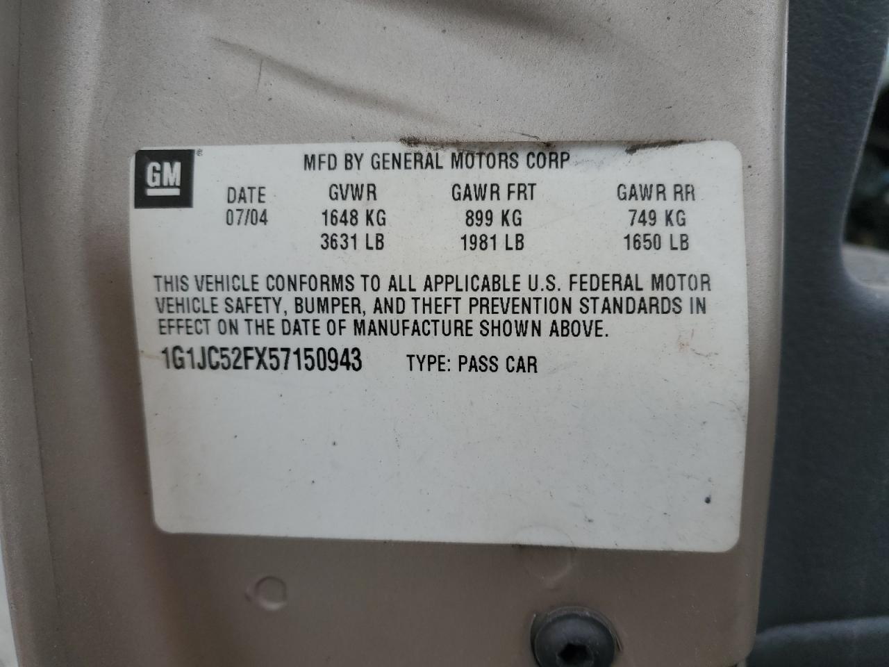 2005 CHEVROLET Cavalier