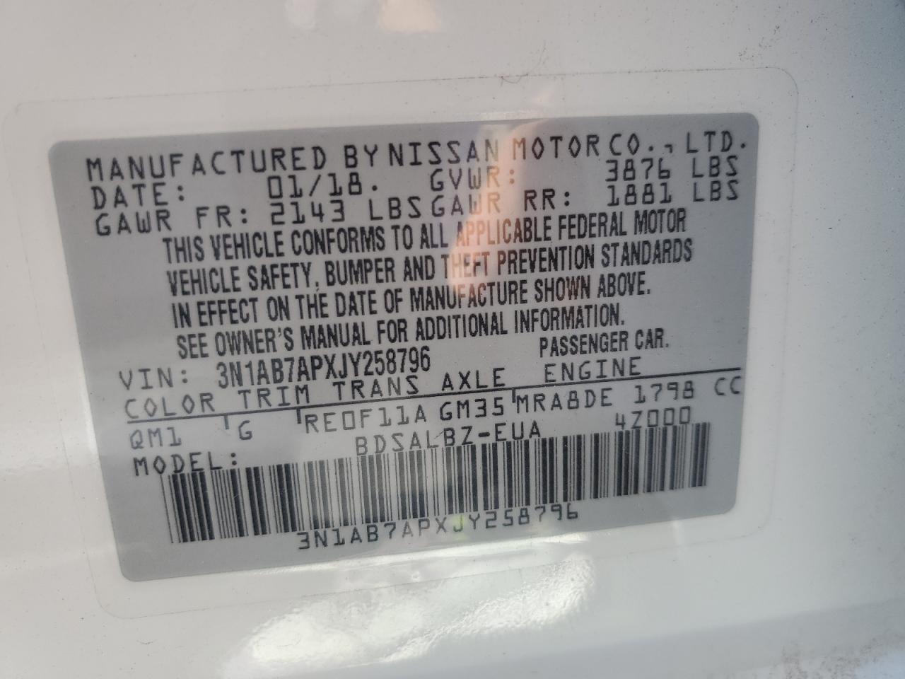 2018 NISSAN SENTRA