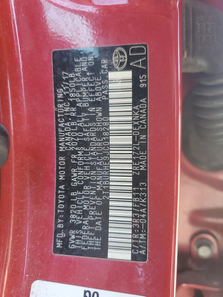 2018 TOYOTA COROLLA