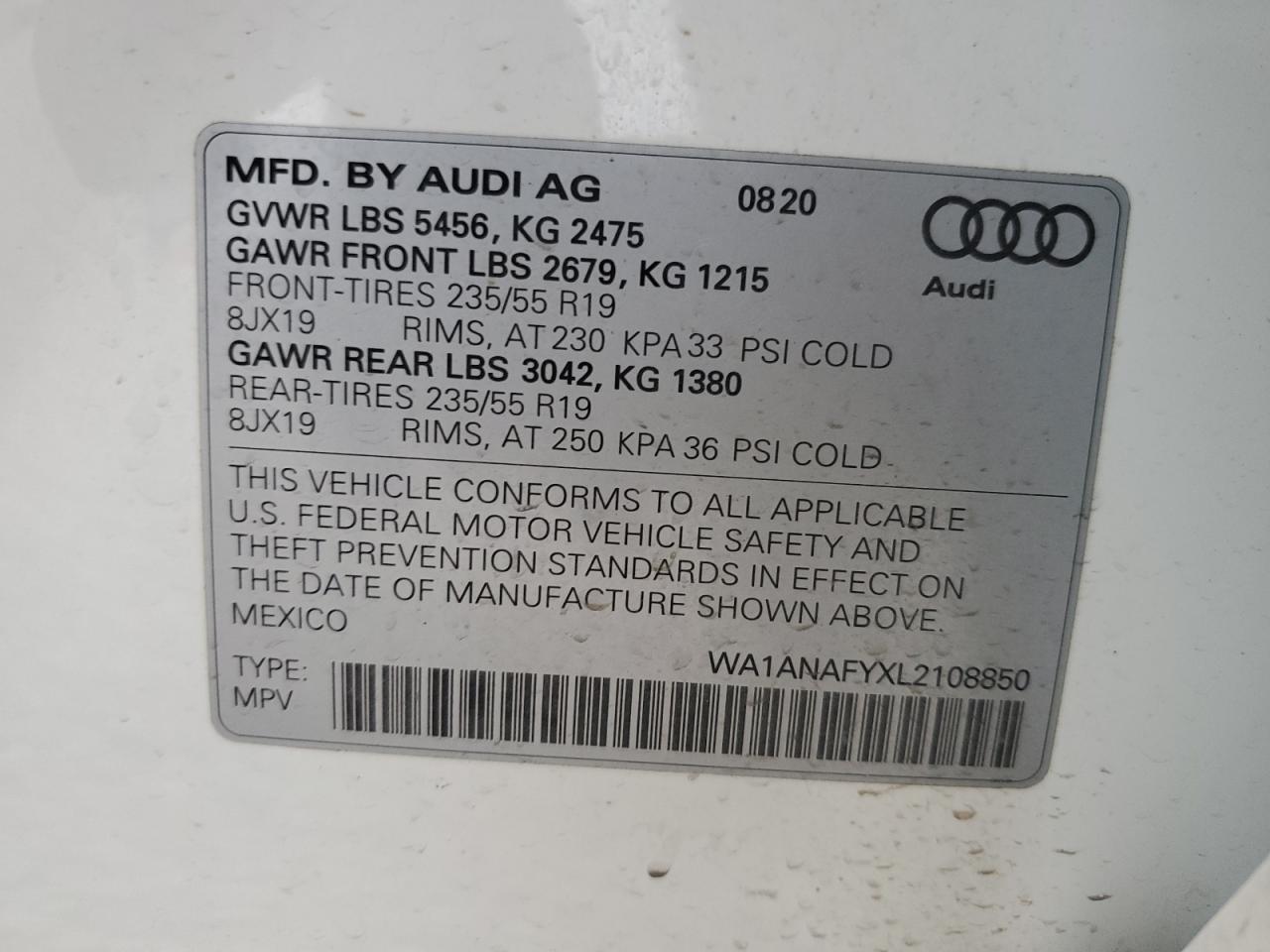 2020 AUDI Q5