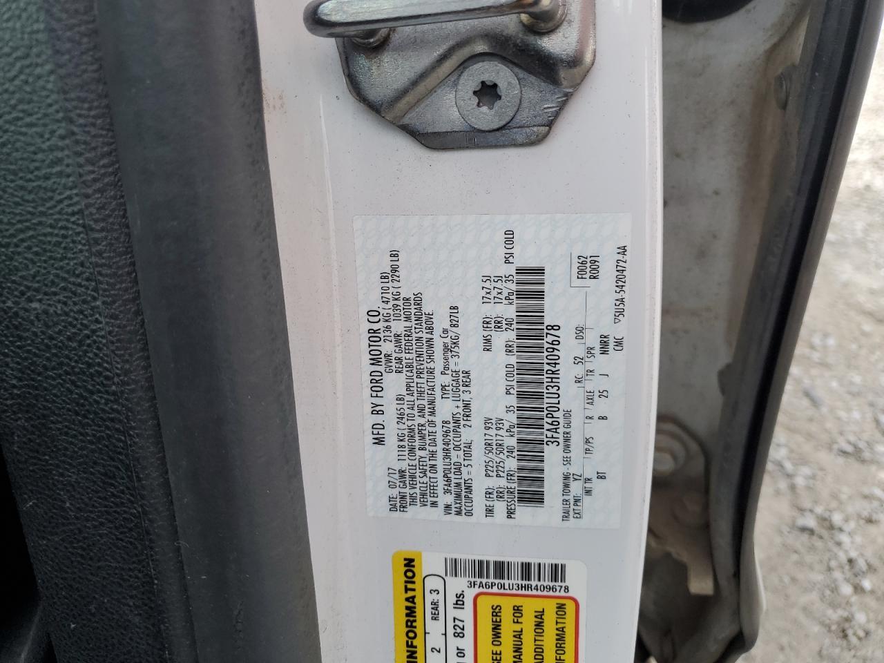 2017 FORD FUSION