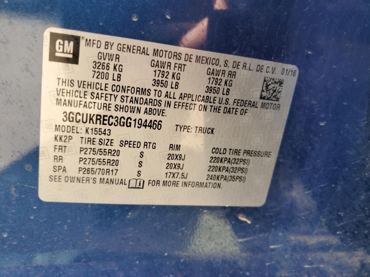 2016 CHEVROLET Silverado