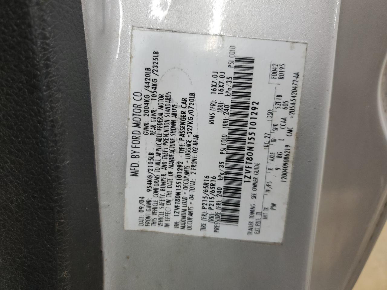 2005 FORD MUSTANG
