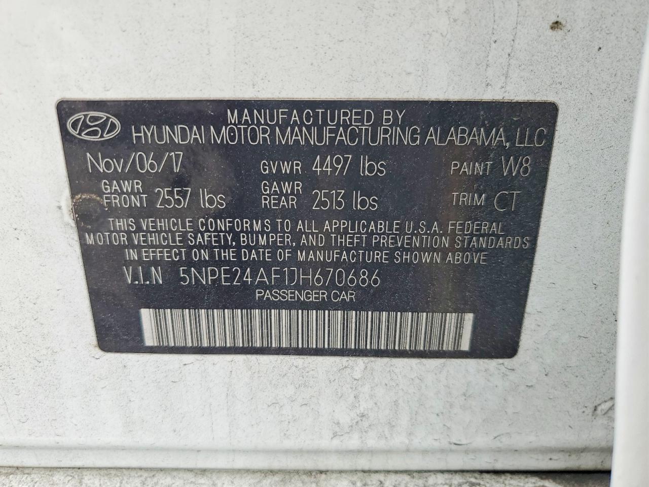 2018 HYUNDAI SONATA