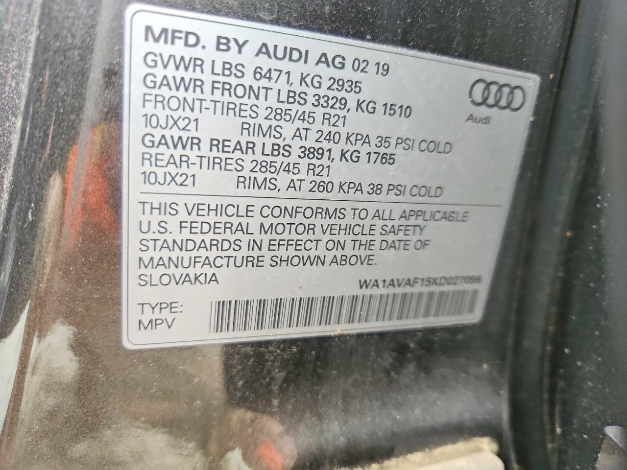 2019 AUDI Q8