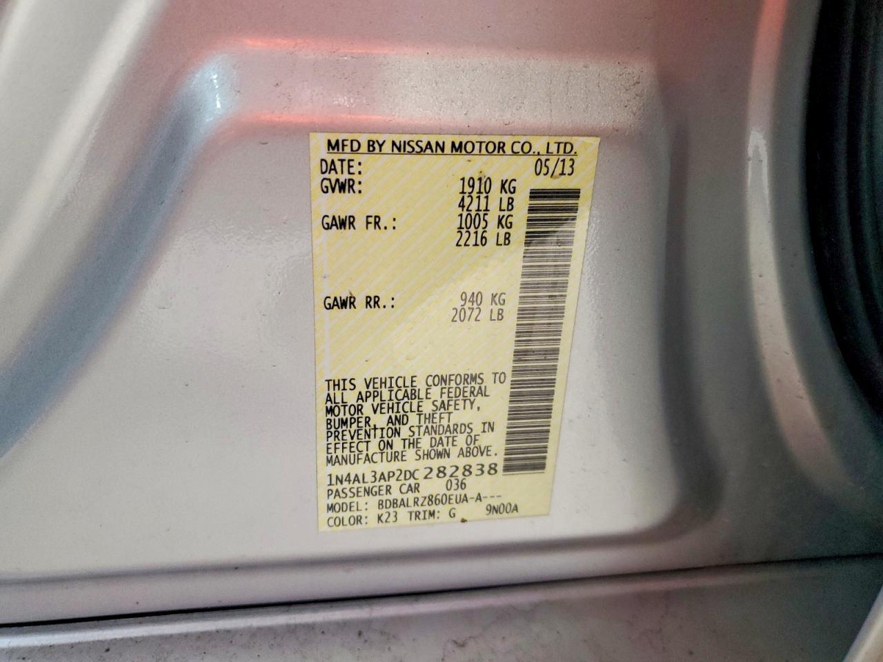 2013 NISSAN ALTIMA