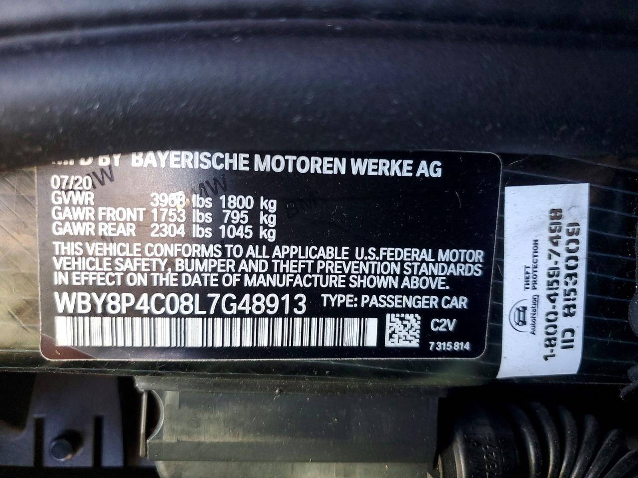 2020 BMW I3