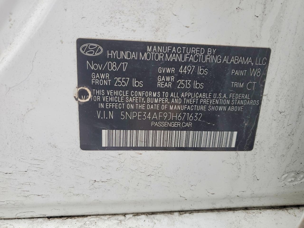 2018 HYUNDAI SONATA
