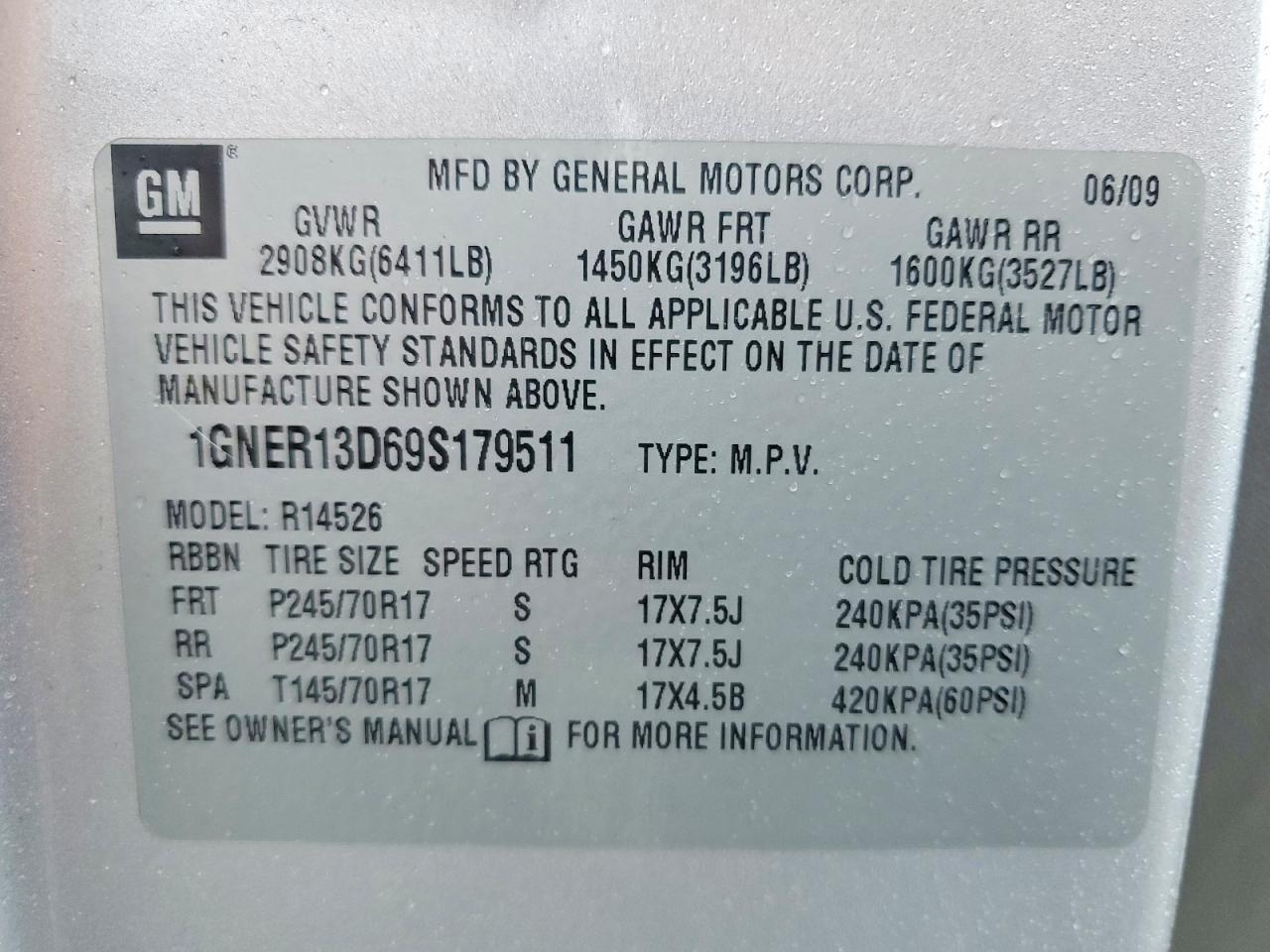 2009 CHEVROLET TRAVERSE
