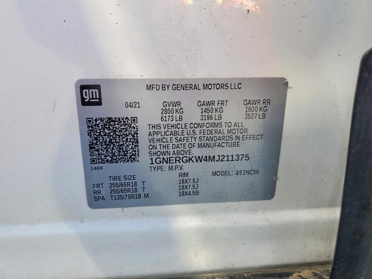 2021 CHEVROLET TRAVERSE