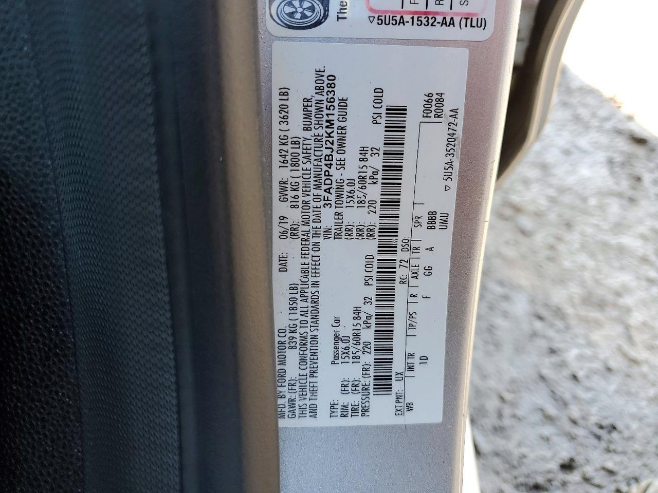 2019 FORD Fiesta