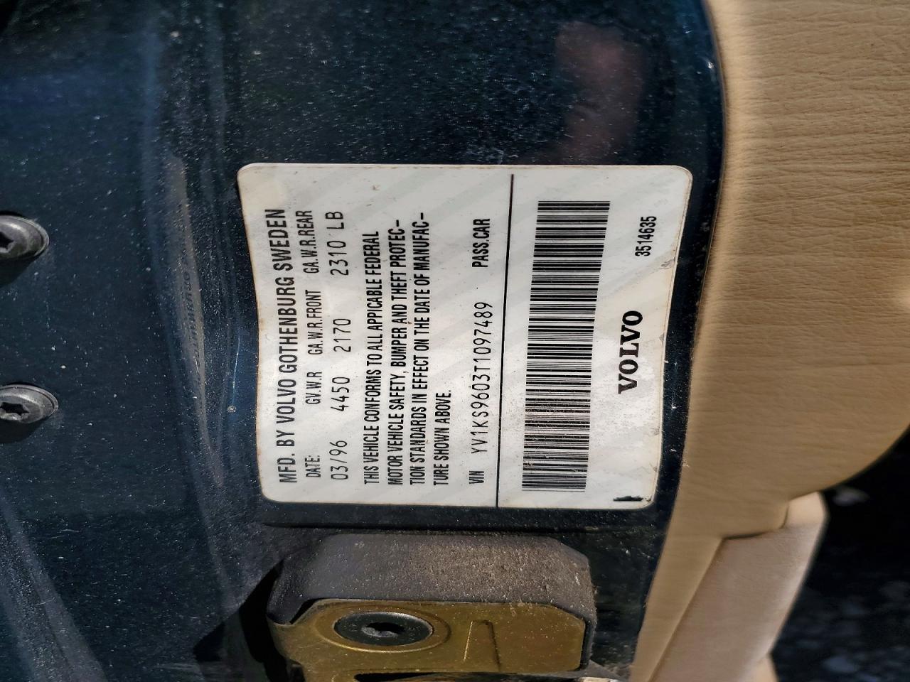 1996 VOLVO 960