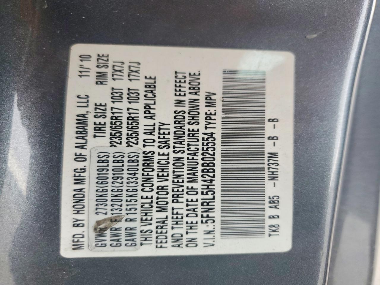2011 HONDA ODYSSEY
