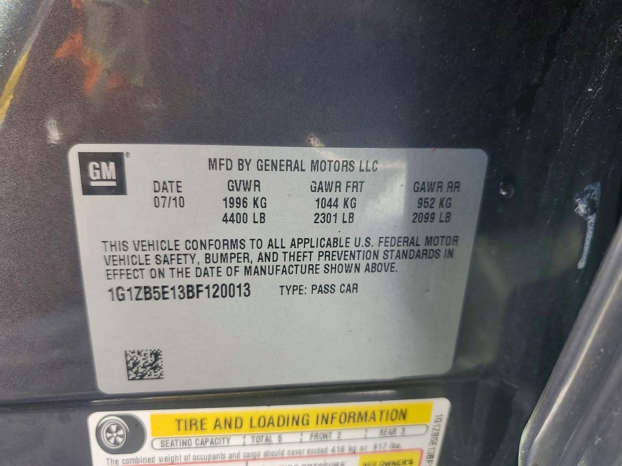 2011 CHEVROLET