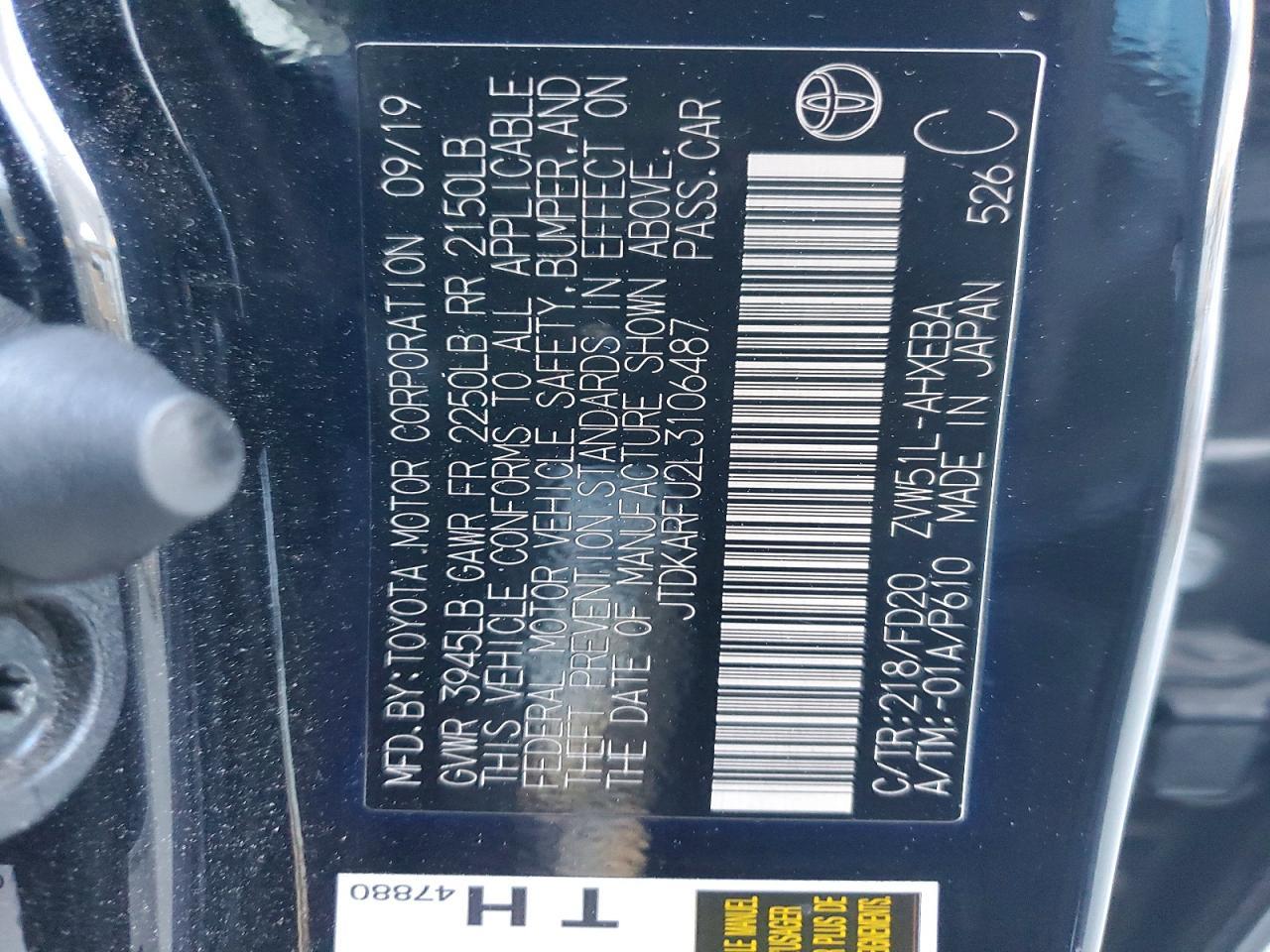 2020 TOYOTA PRIUS