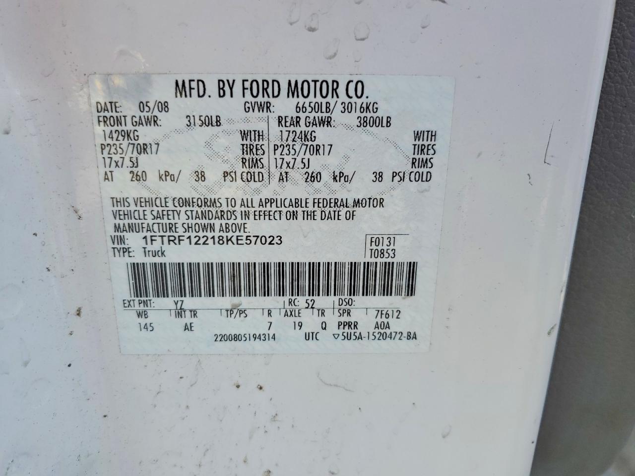 2008 FORD F-150