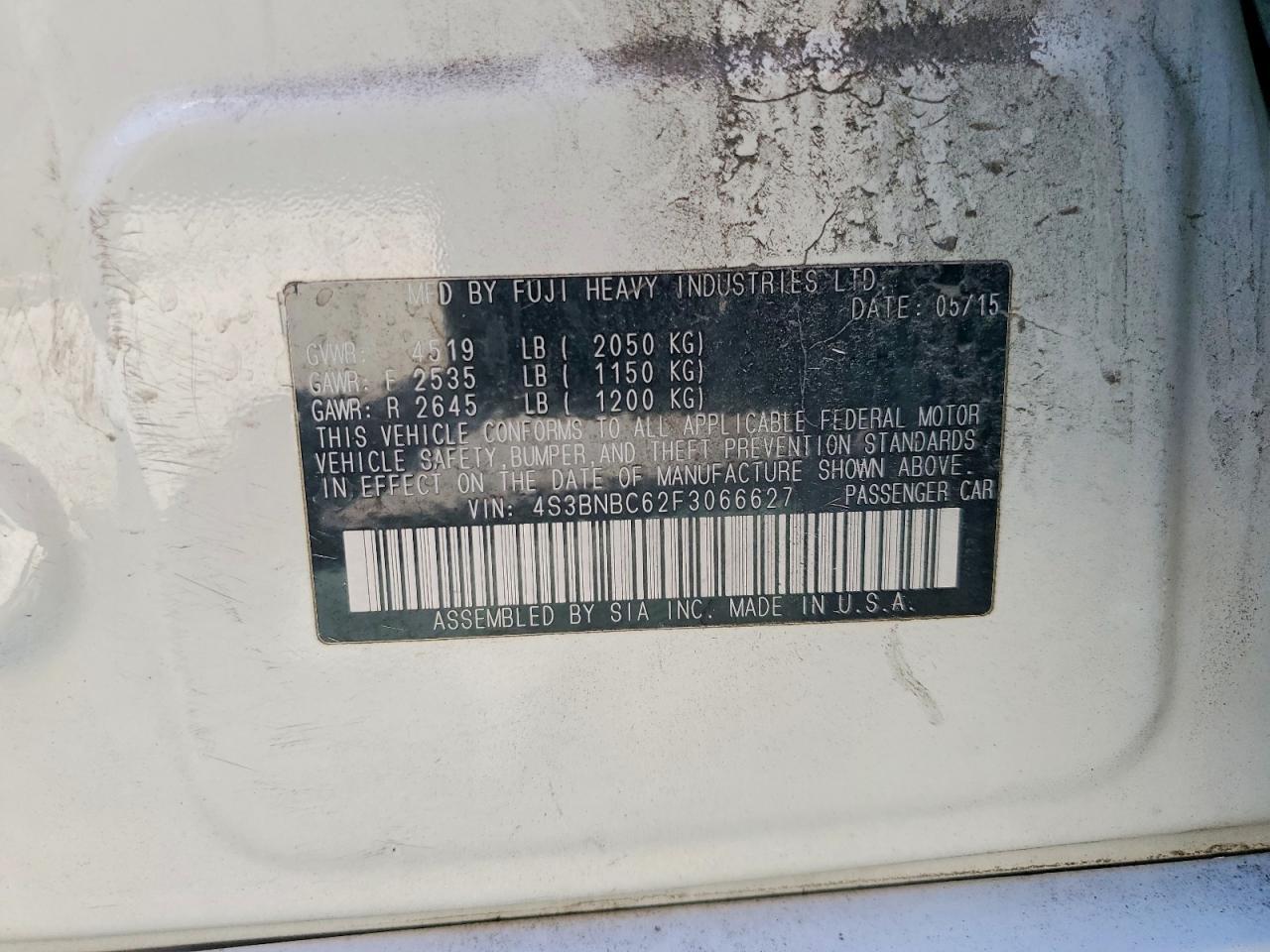 2015 SUBARU Legacy