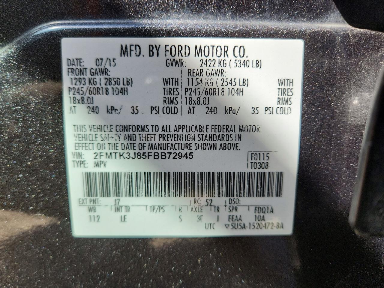 2015 FORD EDGE