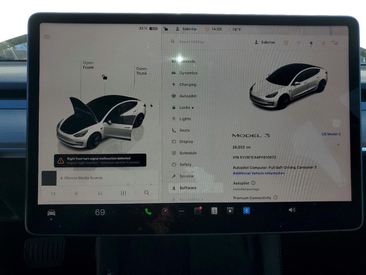 2023 TESLA MODEL 3
