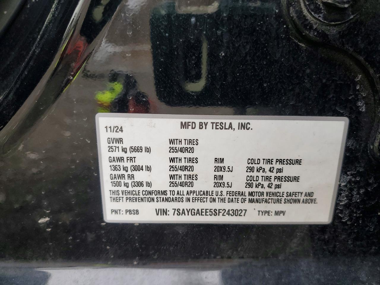 2025 TESLA MODEL Y