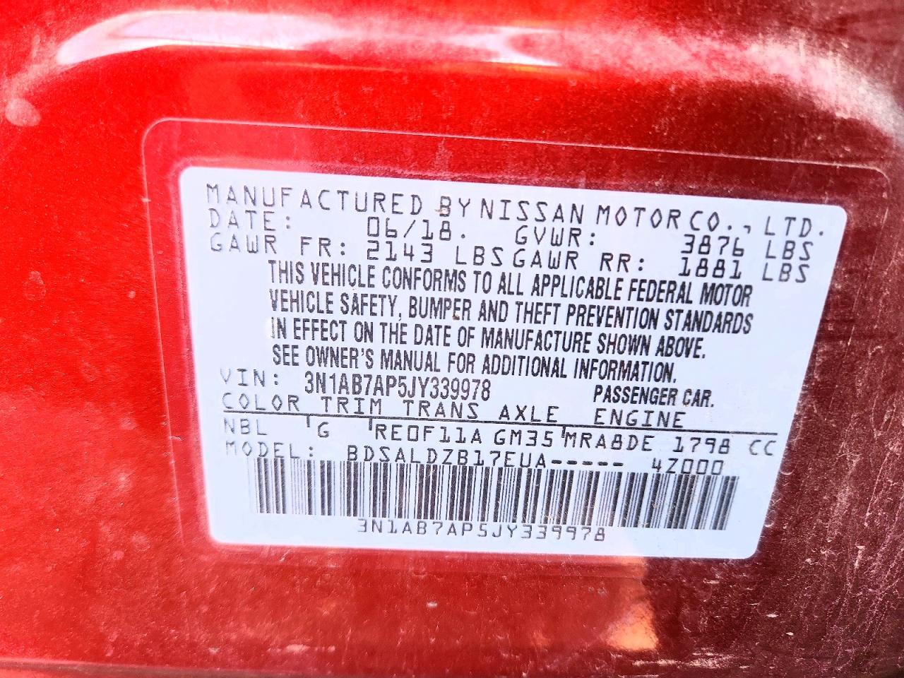 2018 NISSAN SENTRA