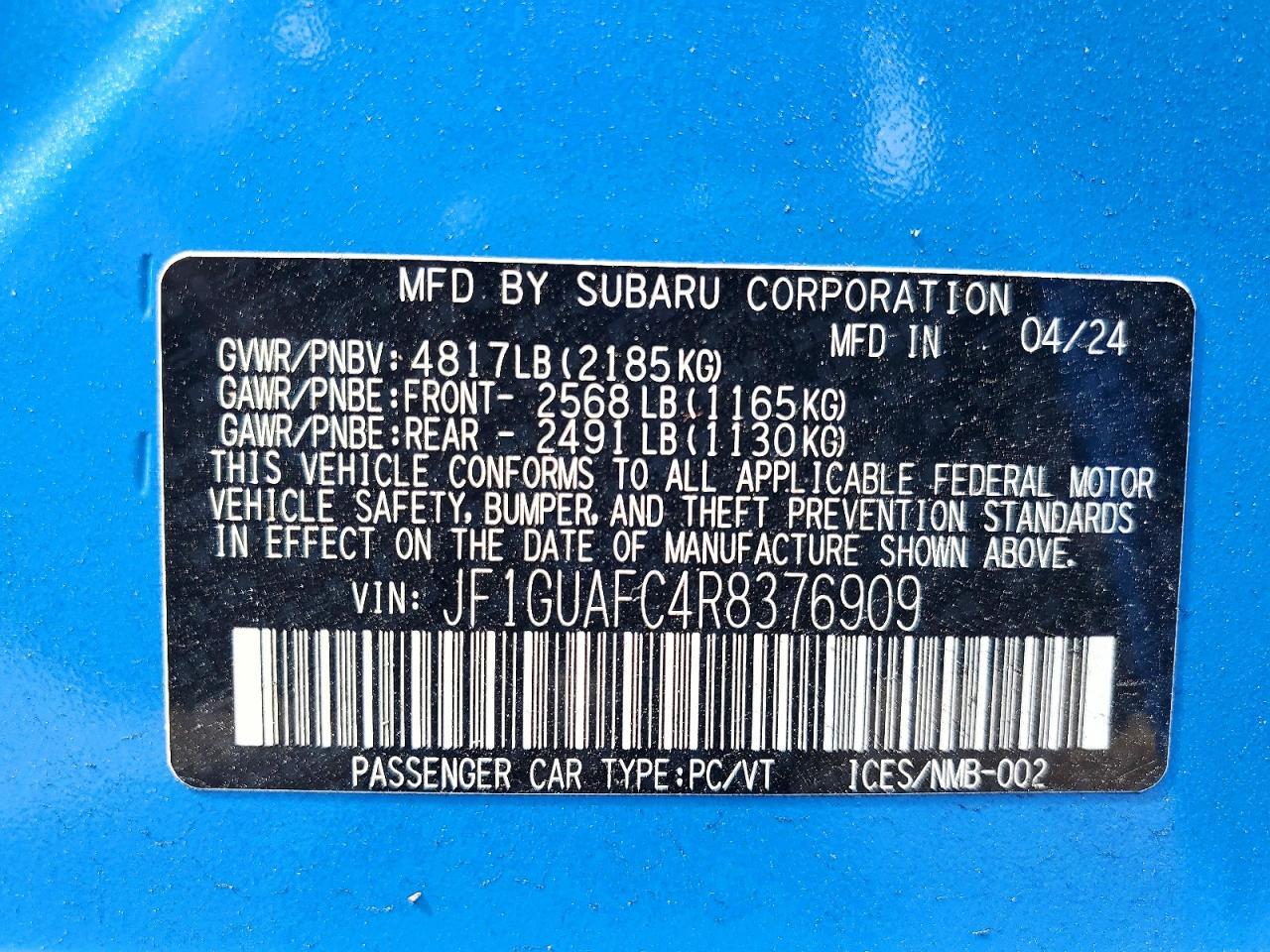 2024 SUBARU IMPREZA