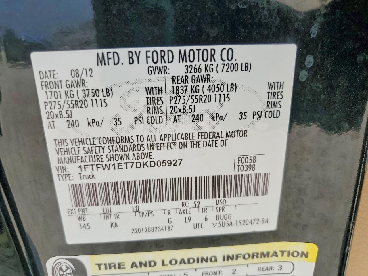 2013 FORD F-150 Lightning