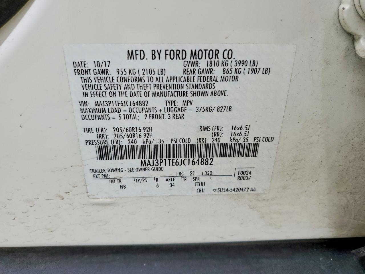 2018 FORD EcoSport