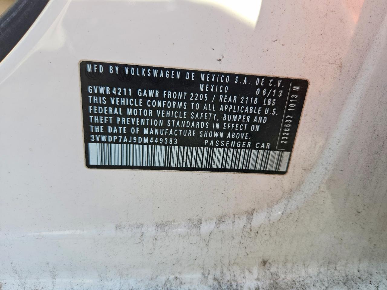 2013 VOLKSWAGEN JETTA