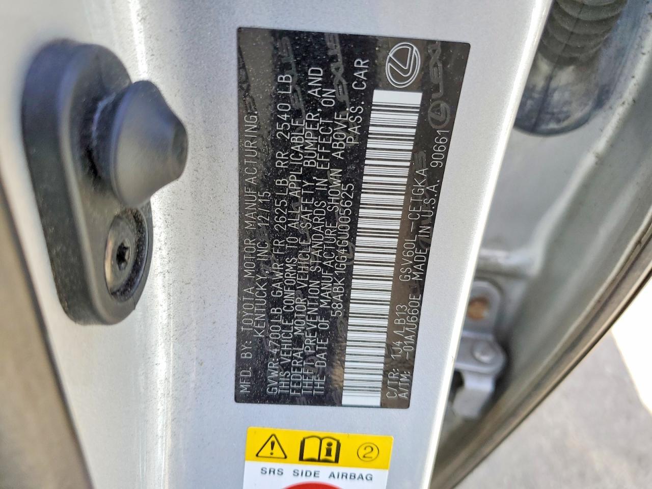 2016 LEXUS ES 350
