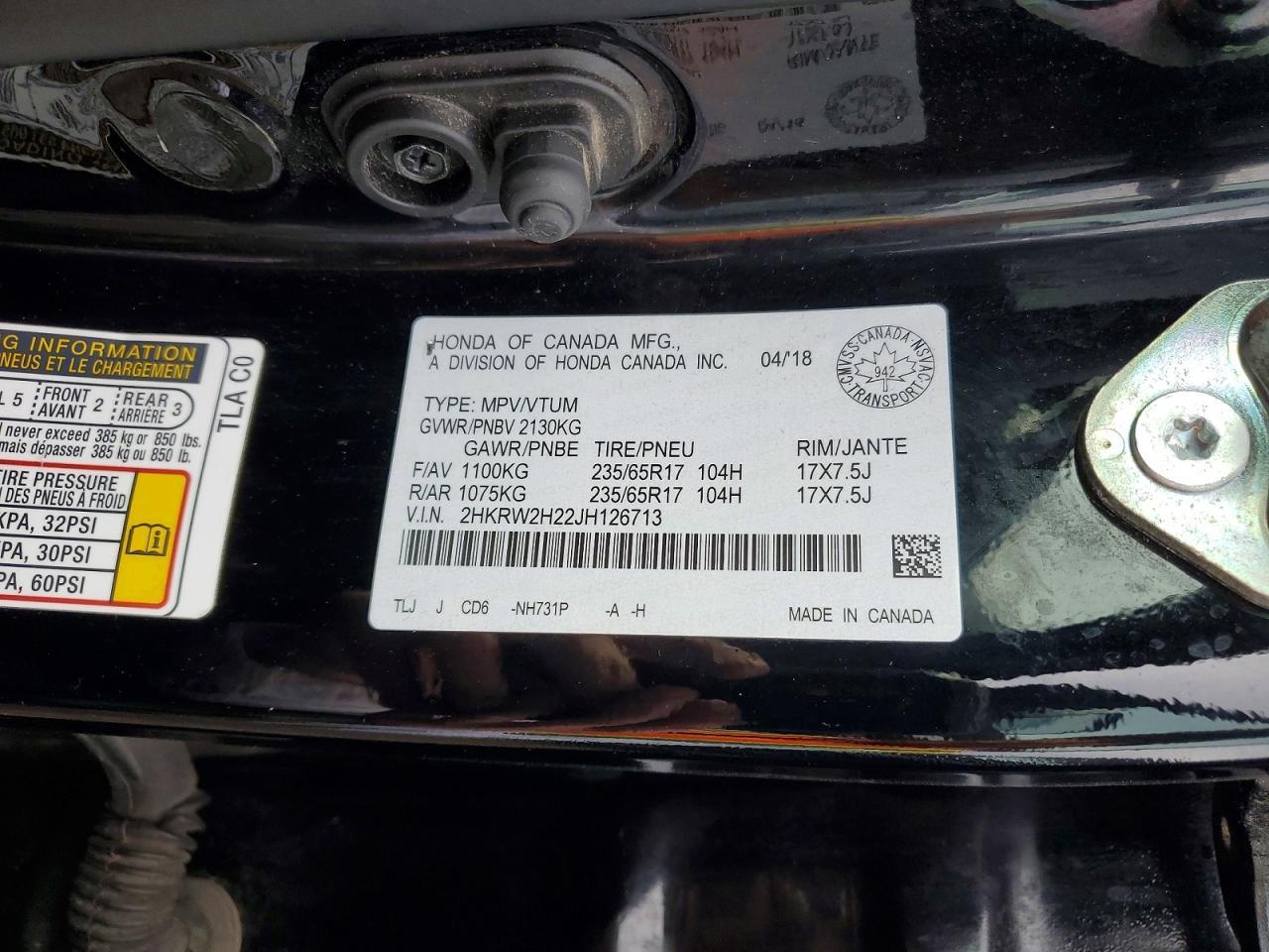 2018 HONDA CR-V