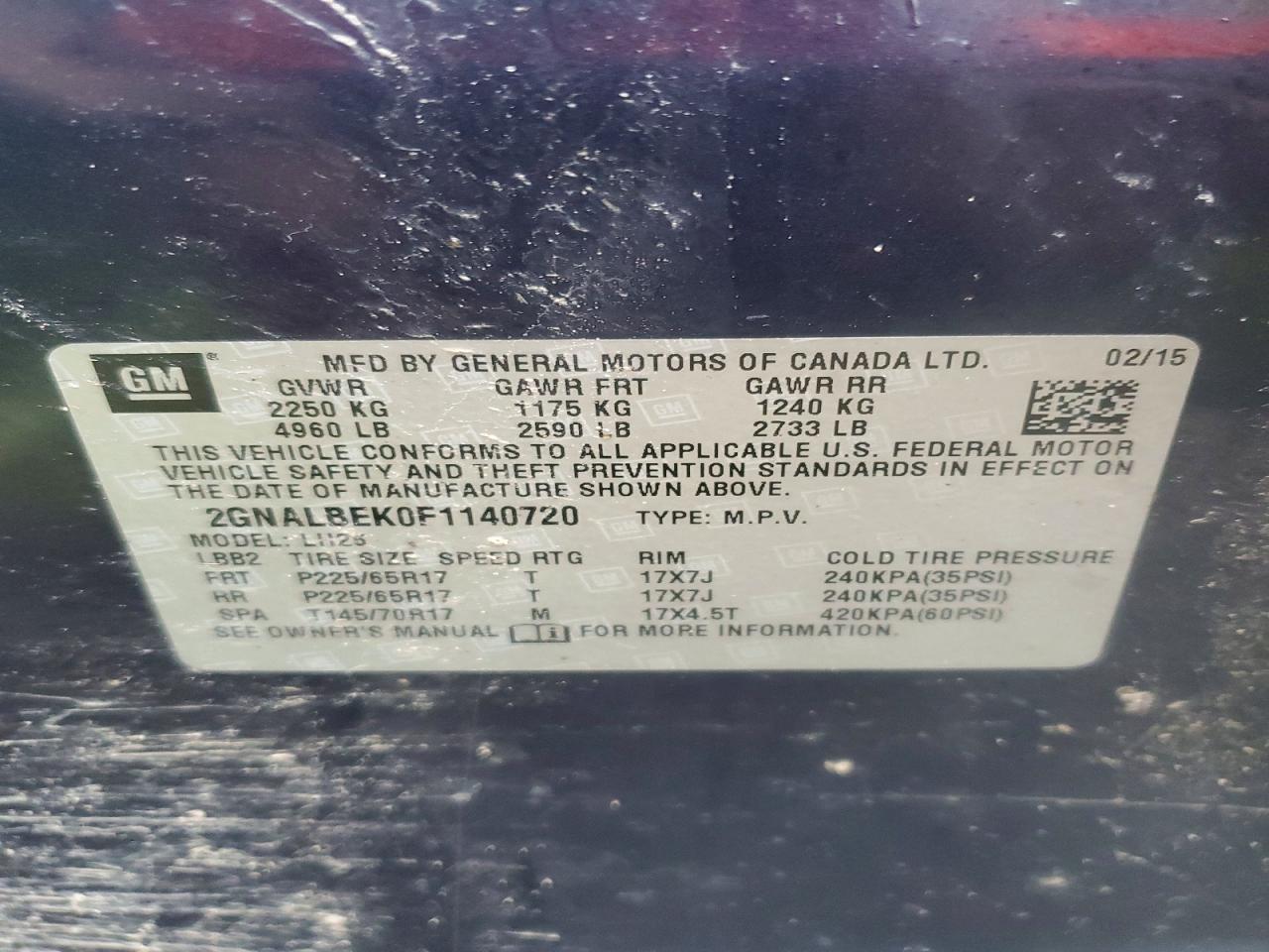 2015 CHEVROLET EQUINOX