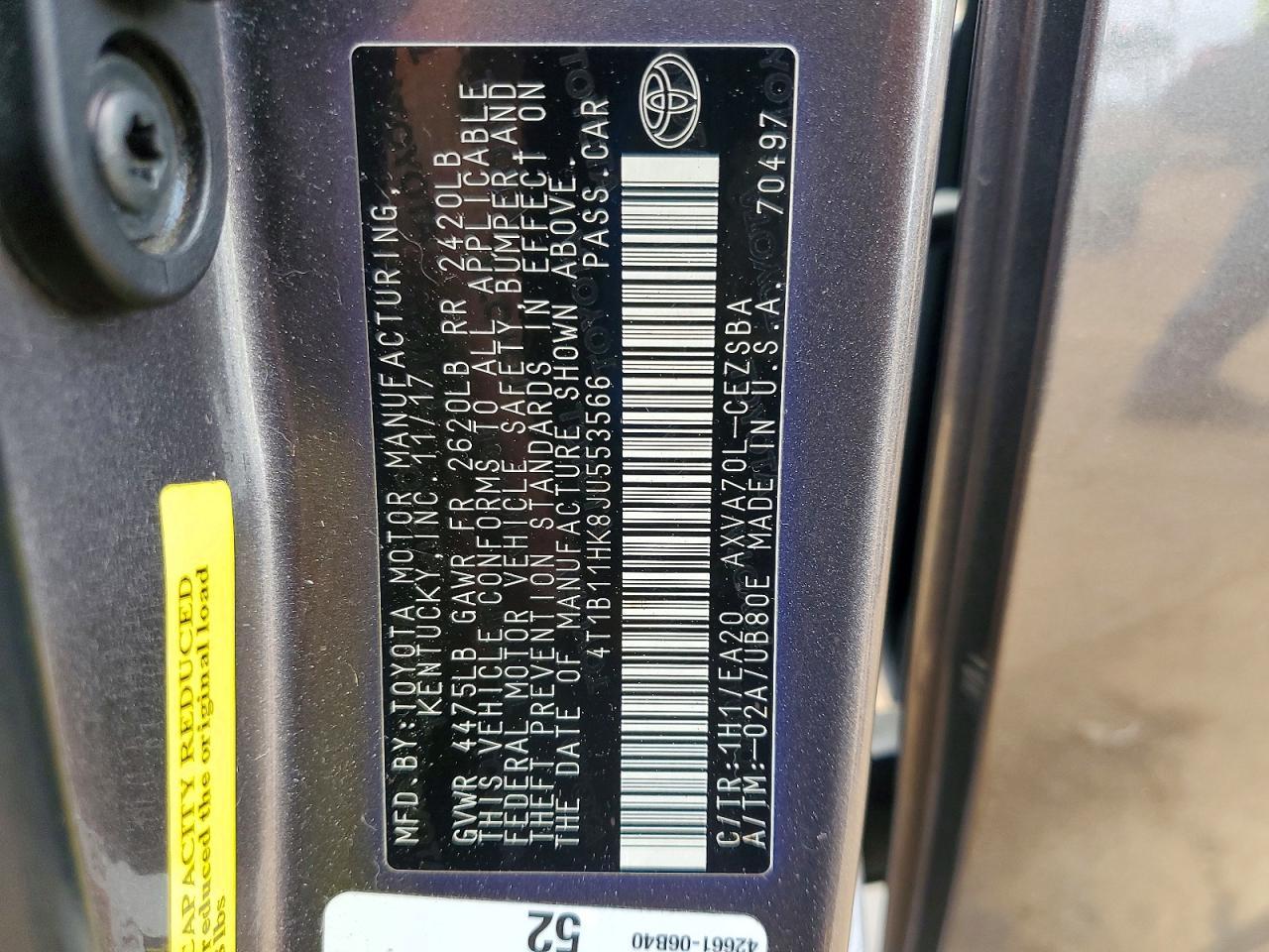 2018 TOYOTA CAMRY