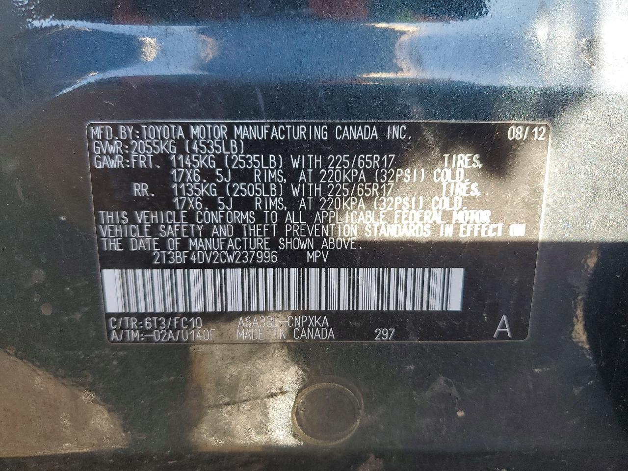 2012 TOYOTA RAV4