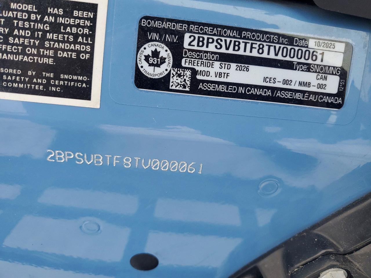 2026 Ski Snowmobile