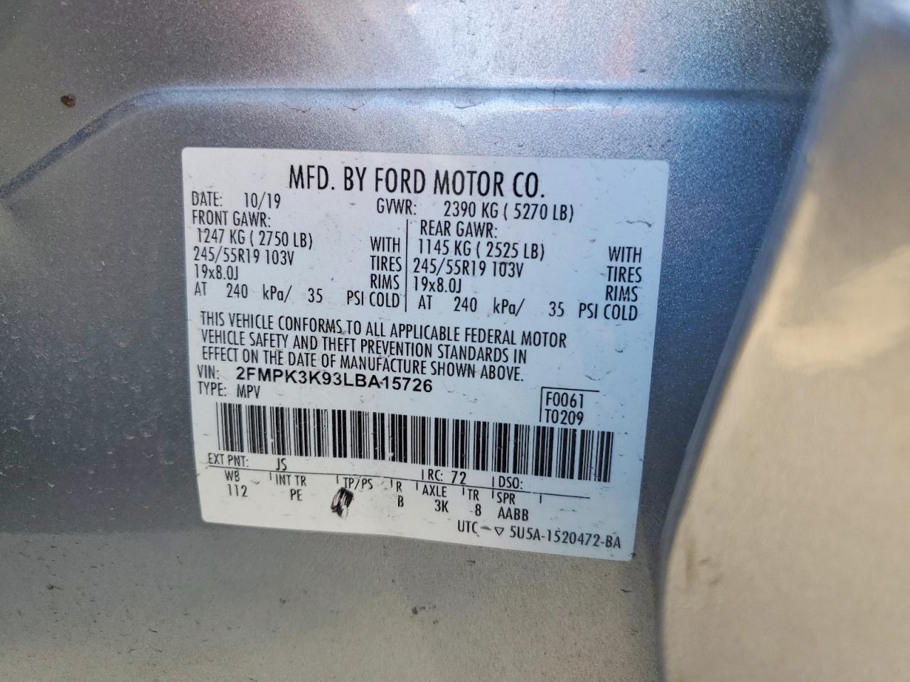 2020 FORD EDGE