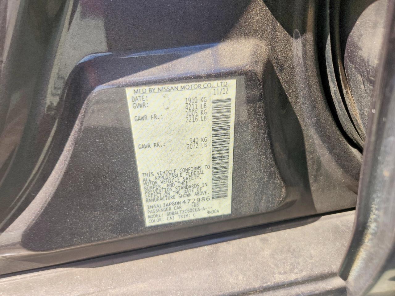 2013 NISSAN ALTIMA