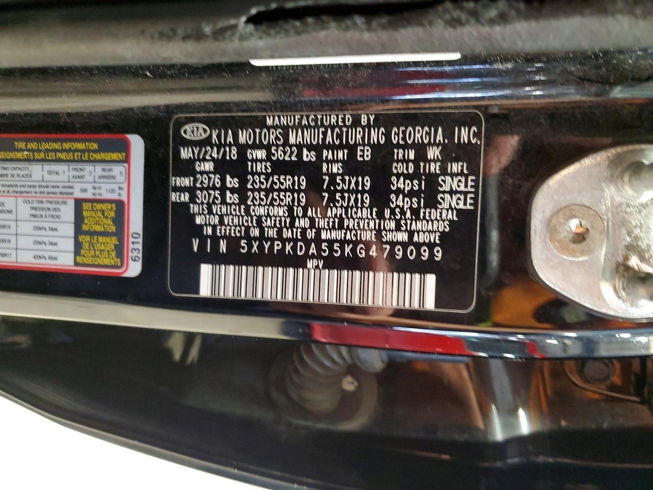 2019 KIA SORENTO
