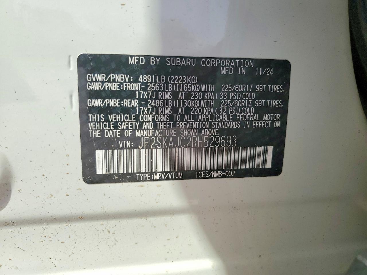 2024 SUBARU FORESTER