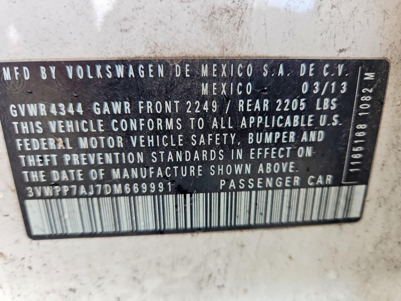 2013 VOLKSWAGEN JETTA
