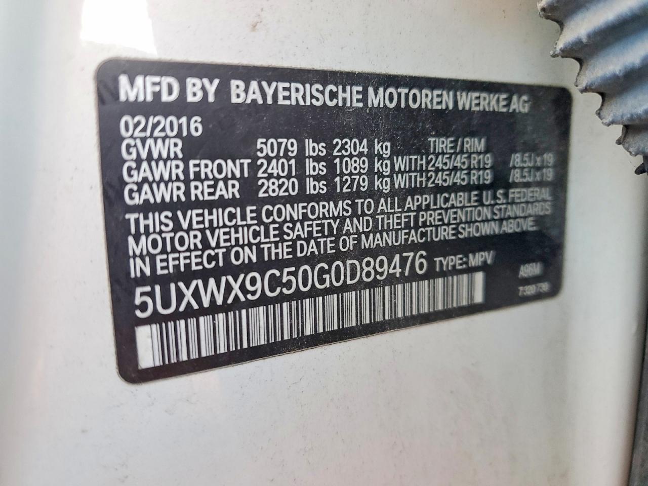 2016 BMW X3