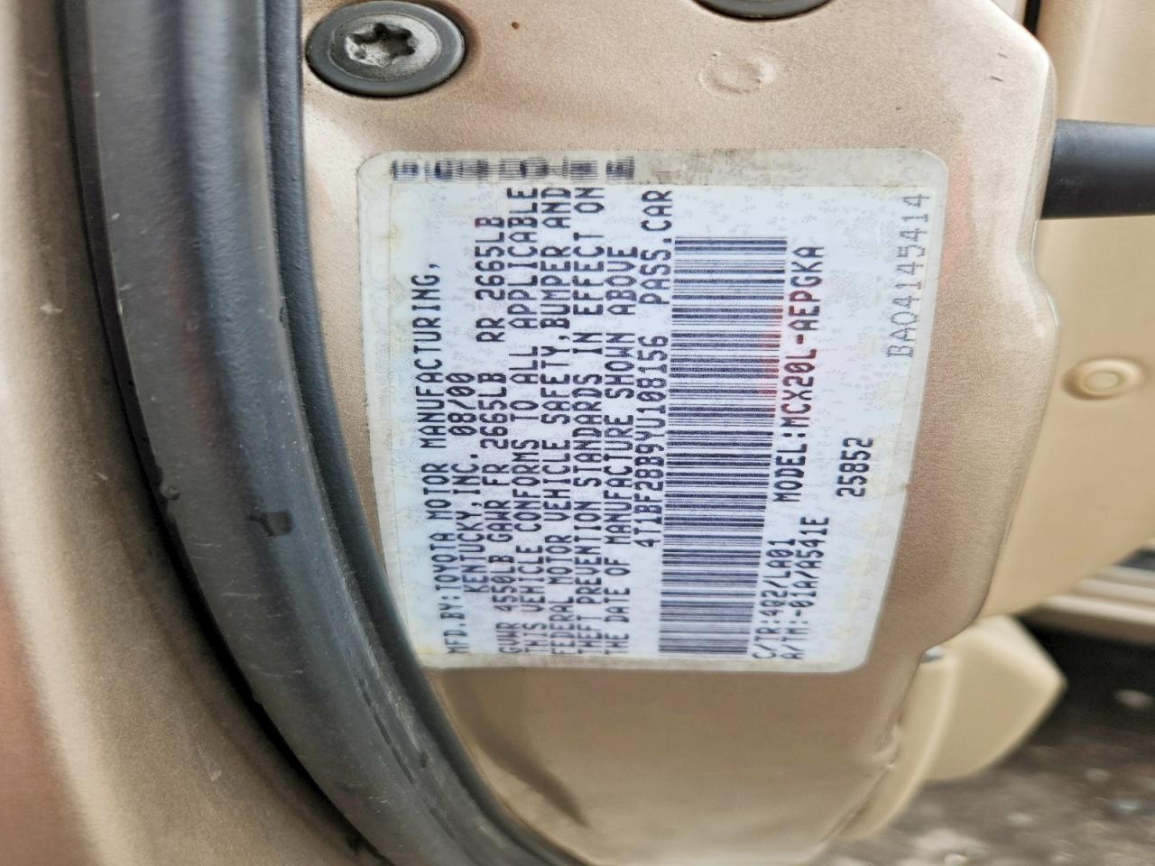 2000 TOYOTA Avalon