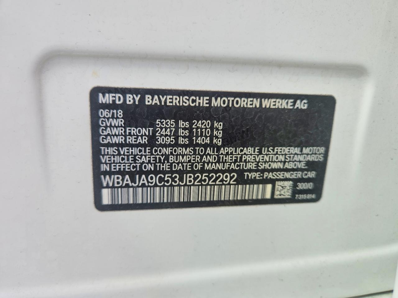 2018 BMW 5 series