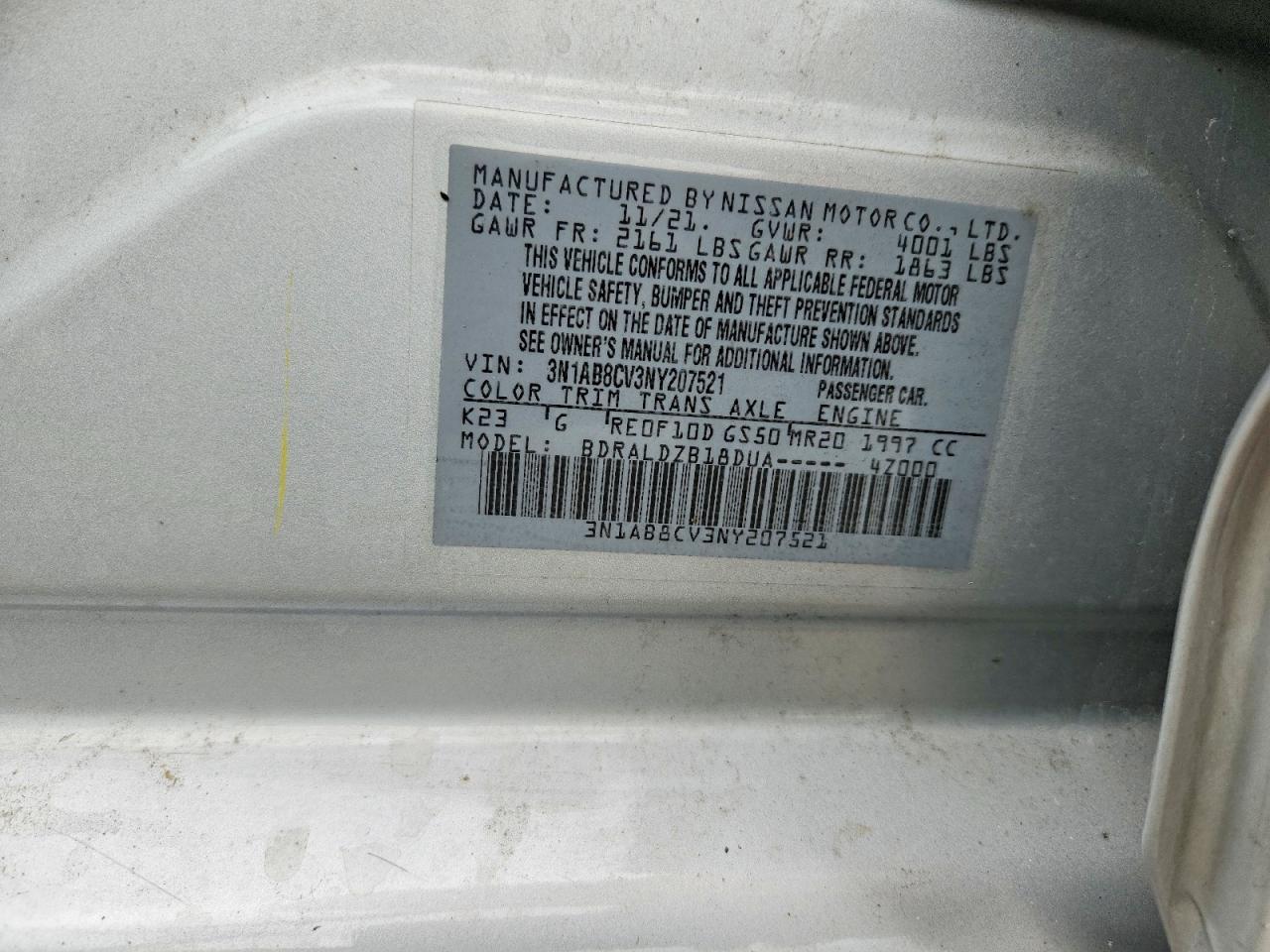2022 NISSAN SENTRA