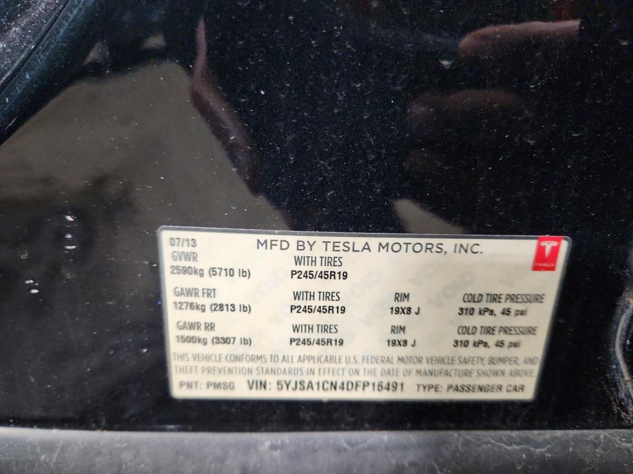 2013 TESLA MODEL S