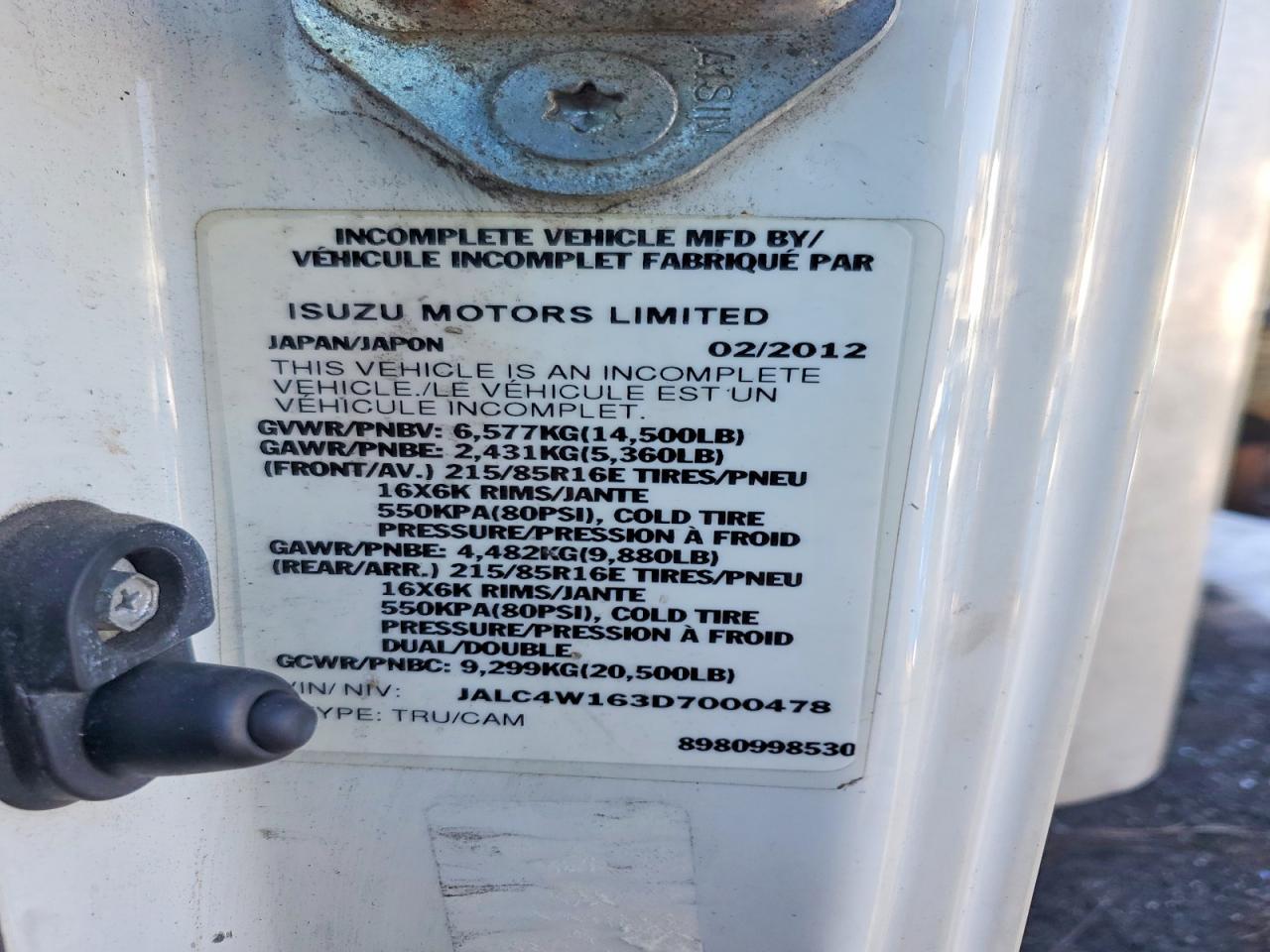 2013 ISUZU Npr Hd